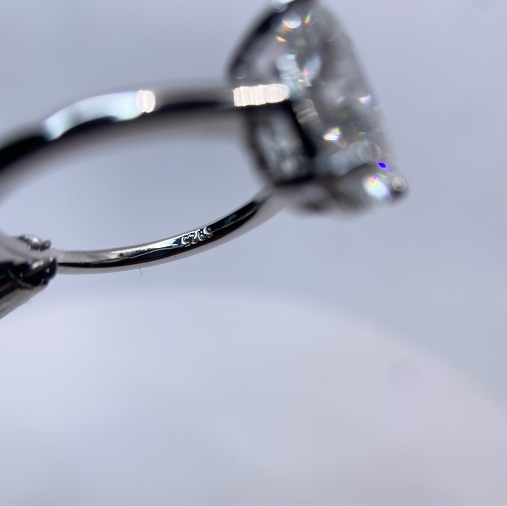 Oval Cut Moissanite Ring Solitaire Engagement Rin… - image 6